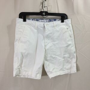 Denim & Flower by Ricky Singh Mens White Shorts Size 30 98% Cotton Summer Casual